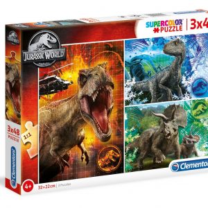 PUZZLE 3x48 PZAS SUPERCOLOR JURASSIC WORLD