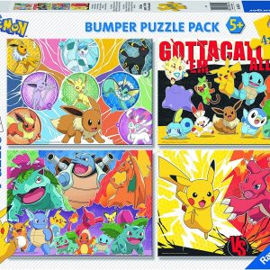 PUZZLE POKEMON BUMPER PACK 4x100 PZAS