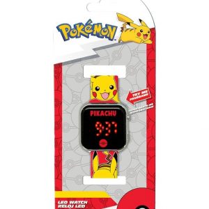 RELOJ LED POKEMON PIKACHU ROJO