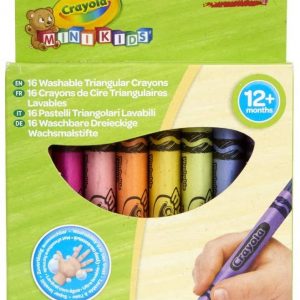 SET 16 CERAS TRIANGULARES LAVABLES MINIKIDS CRAYOLA