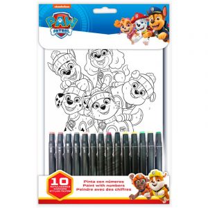 SET DE COLOREAR PAW PATROL 10 ROTULADRES DE ALCOHOL