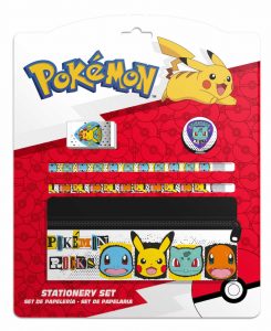 SET DE PAPELERIA CON PORTATODO POKEMON