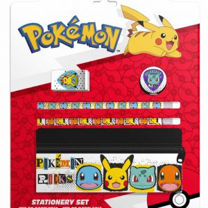 SET DE PAPELERIA CON PORTATODO POKEMON