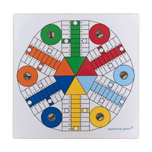 TABLERO PARCHIS 4 Y 6 JUG. DOBLE CARA  40x40 CM